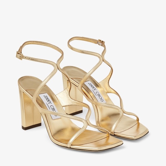 Azie 85
Gold Metallic Nappa Leather Sandals - Picture 1 of 16